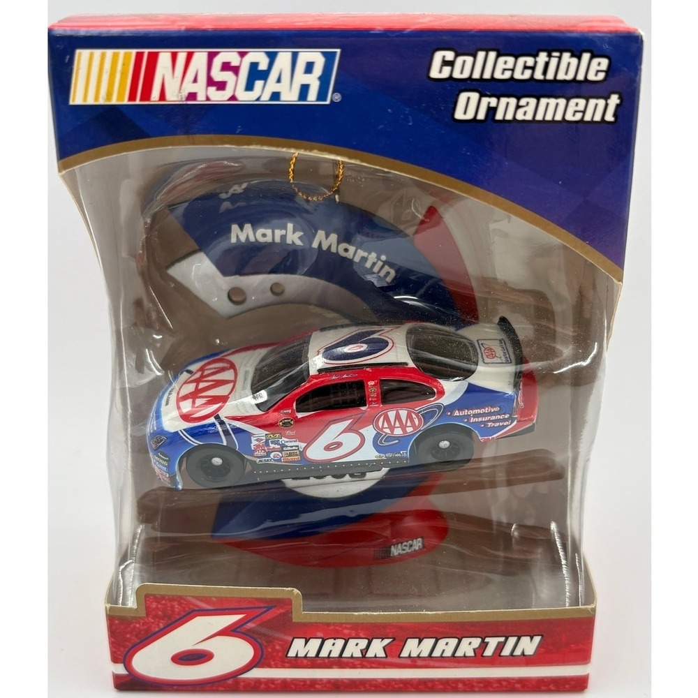 Mark Martin NASCAR Collectible Ornament #6 AAA Racing Car – NIB‎